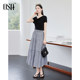 OSA commuting versatile plaid skirt women's skirt 2025 summer new age-reducing slimming a-line cake skirt