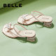 Belle women's shoes small butterfly bow new rhinestone high heels outer wear slippers sandals A9K1DBL4
