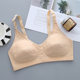 Pure cotton front button large size girl bra junior high school student fat MM upper support fixed elderly breastfeeding without sponge underwear