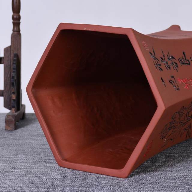 Purple Clay Ceramic Orchid Pot Large Home Gardening Plant Planting Spider Plants Bonsai Clivia Round Flower Pot