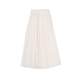 Sweet apricot long skirt for women 2024 new autumn and winter elastic waist design small high-waisted pleated skirt
