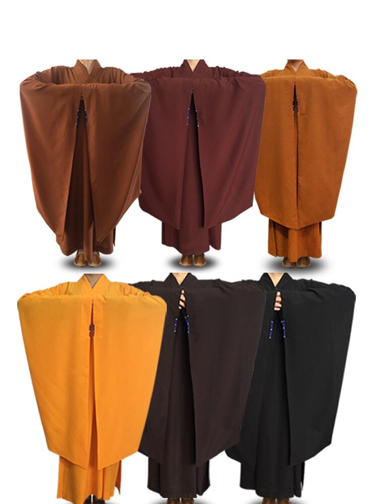 弘通普舵广袖海青僧服男居士服姜土黄色宽袖海清僧衣新款男女款