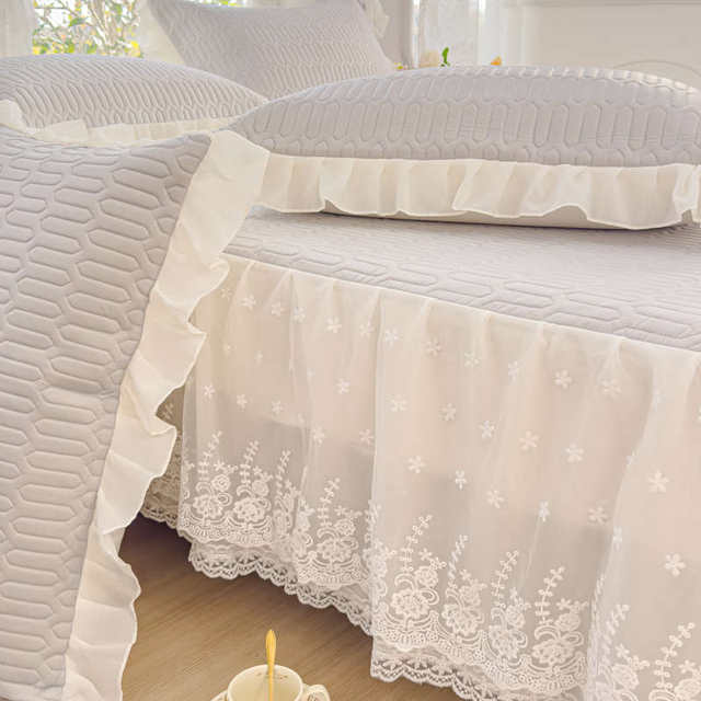 Category A maternal and infant grade latex mat bed skirt three-piece summer machine washable naked sleeping air-conditioned soft mat 1.5/1.8