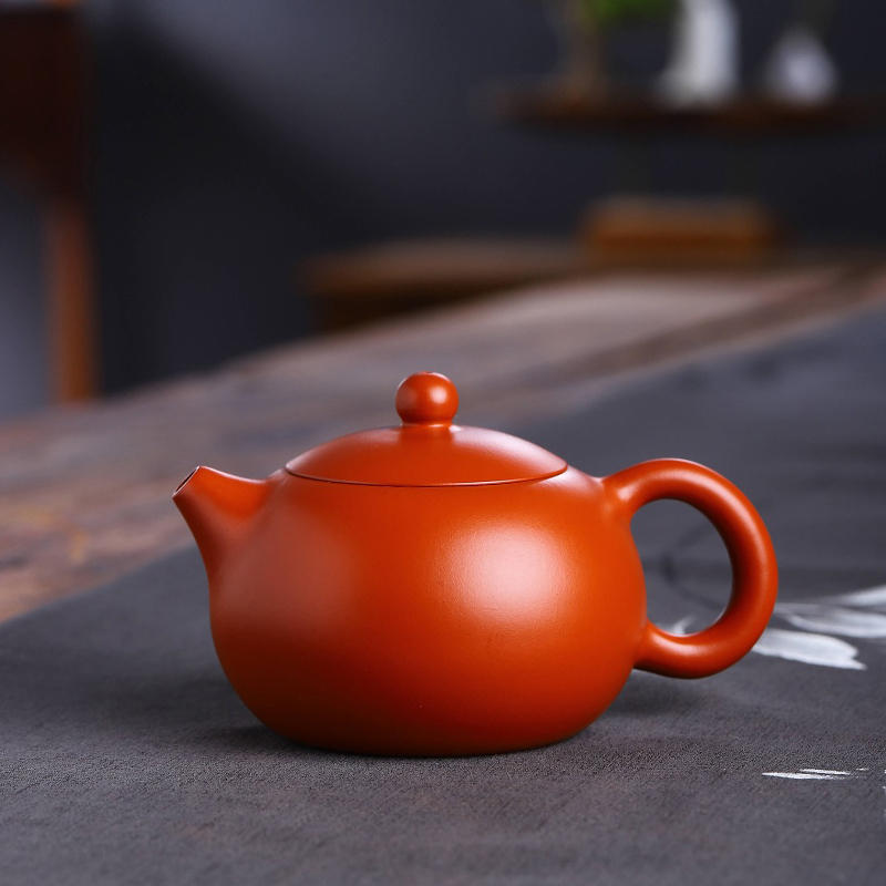 朱泥西施 宜兴实力派名家纯手工制作家用紫砂壶220cc拍卖捡漏