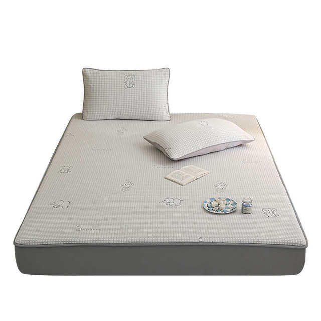 Bingdou Class A maternal and infant grade soft cooling mat three-piece set jacquard fitted sheet cooling mat cool ice silk single double 2.0 meters