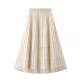 New autumn and winter high-waisted and versatile slim mesh lace spliced ​​skirt customized for women
