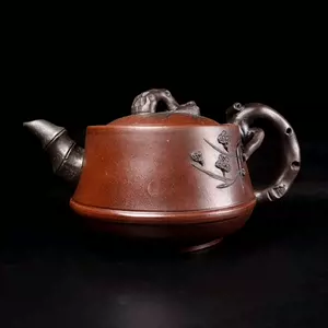 ランキング2022 煎茶道具 乾元宝庫 Y0363:6 紫砂壺 珍品 旧蔵 古美術