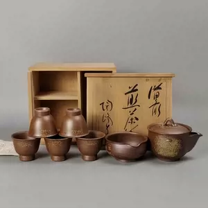 数量限定】 煎茶道具 水注・宝瓶・茶碗5客 「松竹梅」 陶芸 - www