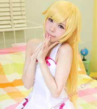 化物语伪物语忍野忍cosplay假发小忍cos假发金色翻翘修脸