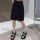 White polka dot printed skirt for women with large size mid-length skirt for summer high waist short skirt versatile slim A-line hip-pack skirt