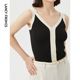 Langzi French temperament, chic and high-end, retro vest, suspender, bottoming top, new summer style for women