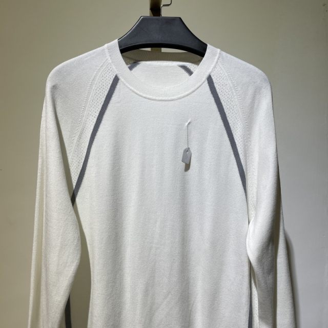 AM21 Spring and Autumn Men's New Knitted Base Shirt Round Neck Thin Style Casual Ever-Match Pull-On Long Sleeve Flawed Style

