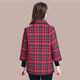 Mom's autumn and winter cotton plaid fashionable nine-quarter sleeve light cotton coat middle-aged and elderly women's lapel thin cotton coat