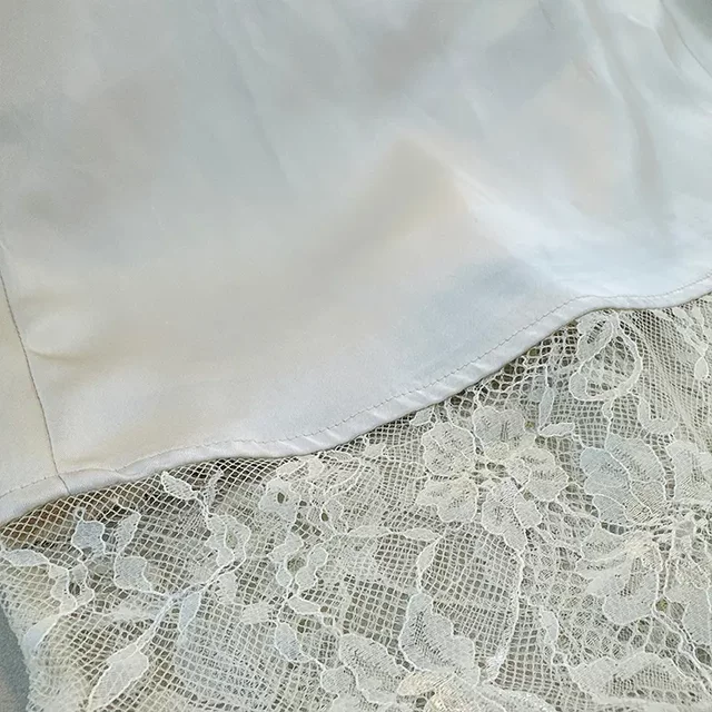 Satin lace splicing suspender vest for women 2025 spring and summer new layered design niche inner base top