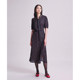 BEANPOLE Spring and Autumn Women's Business Casual Love Flowers Removable Tie Half-sleeved Shirt