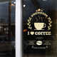 Simple personality European -style cafes Western restaurant shop customized business hours of glass door window decoration stickers
