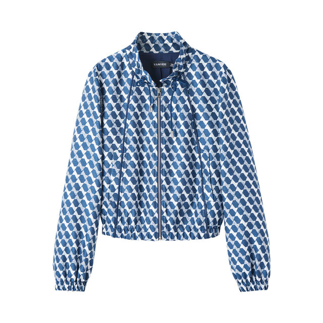 Color plaid short jacket for women 2025 autumn new women's casual versatile loose fashionable temperament jacket