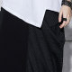 Napajia black summer new European and American mesh bag knitted temperament long skirt women's straight tube irregular