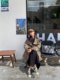 Clearing goods European designers show their styles, full of details, eye-catching personality, leopard print work clothes windbreaker jacket
