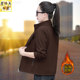 velvet sweatshirt coat for women in autumn and winter 2025 new middle-aged mothers' clothes winter thick warm cardigan stand collar top
