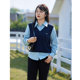 Qisao plus size pullover top for women 2025 spring new fat mm fake two-piece spliced ​​vest contrasting color long-sleeved shirt