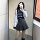 
Short skirt and women's 2025 Spring and Autumn New High Waist Small A-line Skirt Temperament Sweet and Versatile Pleated Skirt
