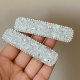 Korean new super flash crystal ice-transparent square hair clip bangs clip broken hair edge clip internet celebrity forehead pair hair clip clip clip
