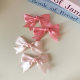 Cute satin bow hair clip bangs clip broken hair edge clip double ponytail ribbon clip girl hair accessories hair clip