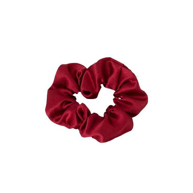 Retro French style big fat sausage ring colorful satin hair ring ball headband ins girl solid color sweet versatile headband