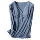 With chest pad, German velvet pregnant women's warm nursing long-sleeved autumn coat bottoming shirt plus velvet autumn and winter nursing inner T-shirt