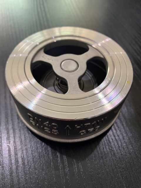 304 stainless steel wafer type soft seal check valve H71W-25P spring PTFE soft seal check valve DN50