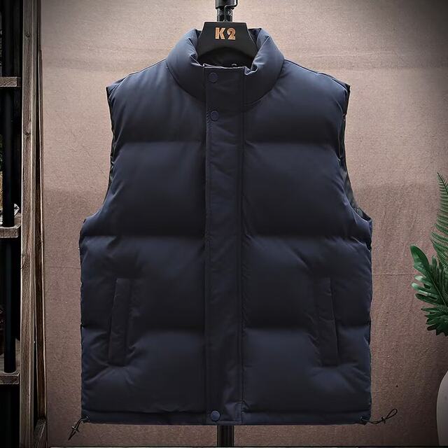 Qingcang leaks women's duvet cotton vest plus velvet thickened warmth and warmth, the couple vest sports casual jacket
