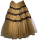 Spring and summer new princess fluffy skirt lace stitching mesh cake skirt mid -length A -line skirt cute fairy
