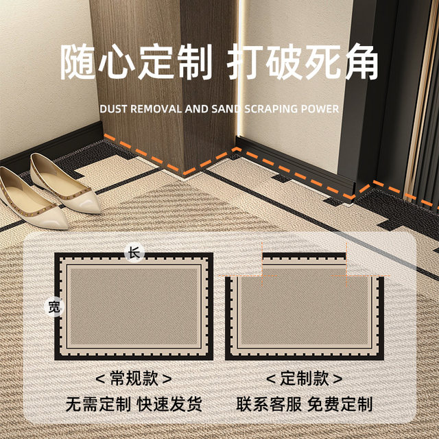 
Entry door floor mat entry carpet advanced door mat household door mat light luxury entrance living room floor mat customizable
