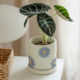 
Nordic simple ceramic flowerpot home living room creative personality creative hand-painted flower pots floral ornaments flower pots