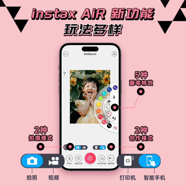 Fuji mobile photo printer mini mini link3/wide/square/liplay one-time imaging