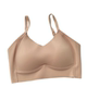 Large size large breasts show small beauty with back wrapped chest thin shoulder straps fixed cup large chest shockproof bra exercise without traces and great elasticity