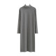Spring and Autumn New Korean version of half-high neck pure white loose long sleeve base dress solid color casual women's shirt