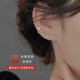 Miss Z 999 Sterling Silver Ruyi Knot Earrings for Women's Ear Piercing 2025 New Hot Earrings Foot Tremella Bone Stud Ear Jewels