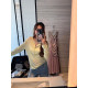 CHICHEN-MI style Tennis wool base T-Henry collar light green long-sleeved base T-shirt