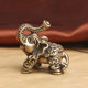 Pure Bronze Make Old Nafu Grand Elephant Couple Desktop Swing Home Feng Shui Play Tea Pets Old Copper
