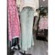 Hong Kong style retro summer old design niche fur edge fishtail skirt mid-length skirt denim skirt women
