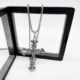 New niche punk dark retro women's cross titanium steel alloy sweater chain boys growth couple necklace