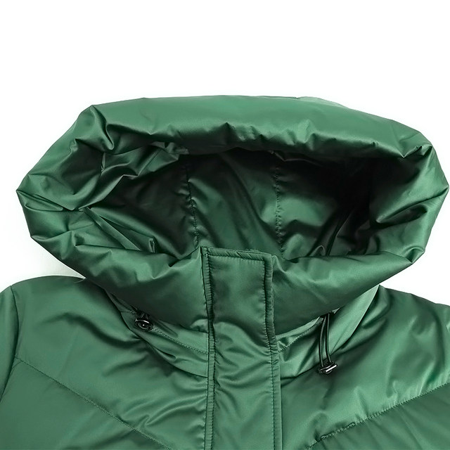 Fat Mrs. Plus Size Women's Winter New Mid-Length Green Warm Down Jacket Hooded Loose 821401611