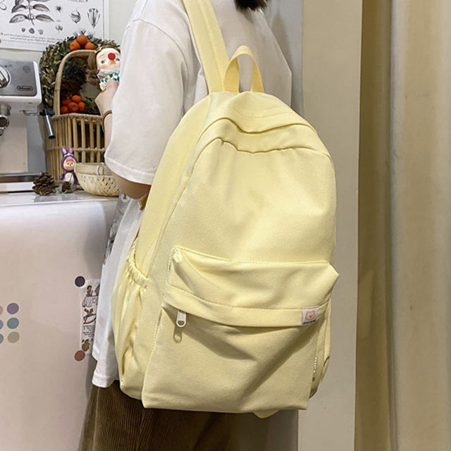 Hua Xi genuine When I Fly to You Su Zaizai same style bag milk yellow backpack college student backpack female school bag