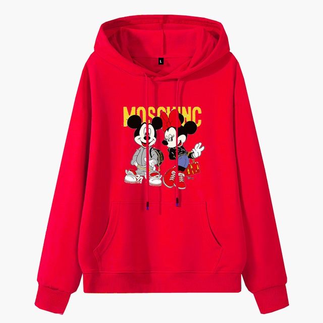 Semir hooded sweatshirt for women 2025 spring new pure cotton hoodie Korean loose cartoon Mickey top student jacket