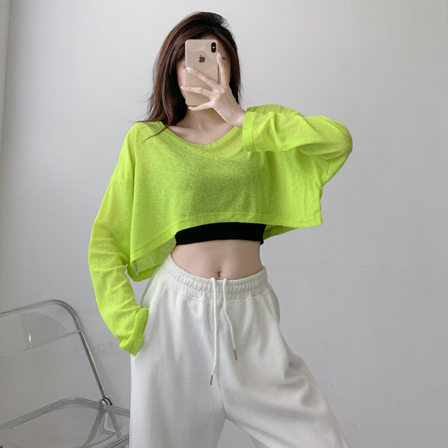 Zumba dance clothes, modern dance sexy tops, round neck slimming