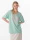 ziziFei summer American retro grey basic letter print V-neck loose large top short-sleeved T-shirt for women