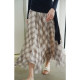 Gentle and light draped slim plaid skirt for women's summer thin casual and versatile asymmetrical large skirt long skirt
