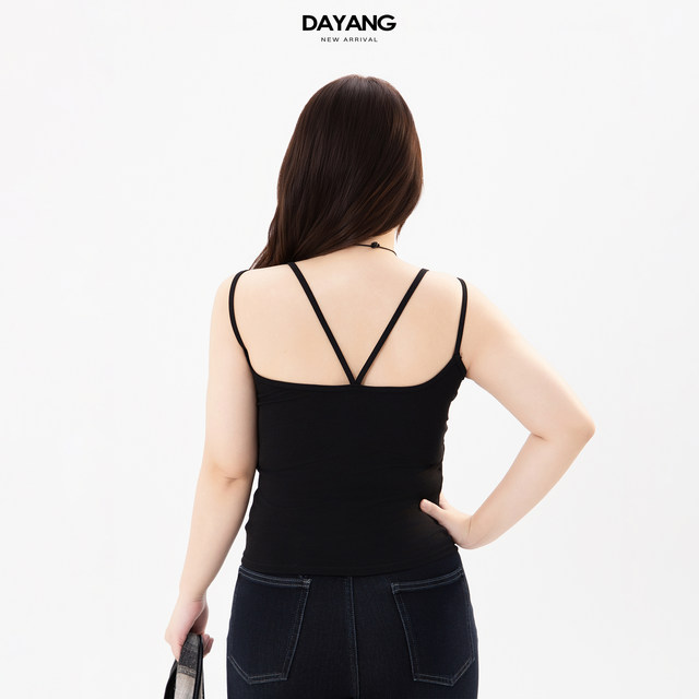 120Jin [Jin is equal to 0.5kg] Dayang fat mm knitted beautiful back camisole with chest pad for women summer and autumn outer wear sleeveless bottoming inner wear